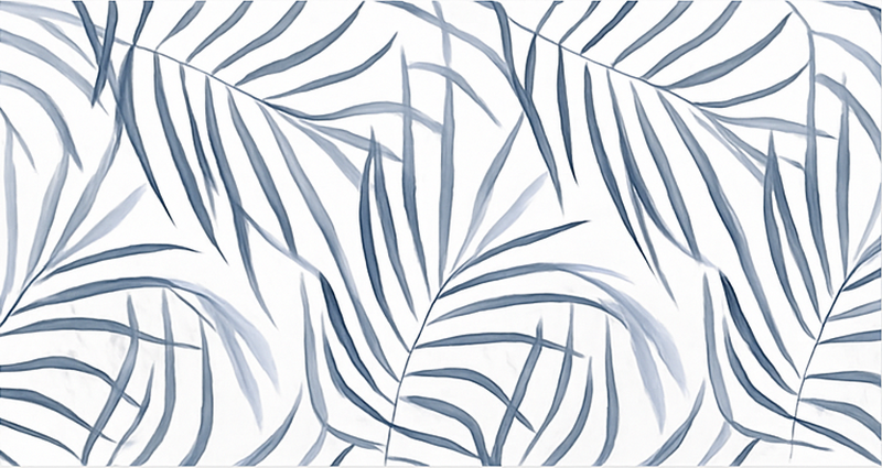 Design med tynde blade blå vinyl tæppe - TenStickers