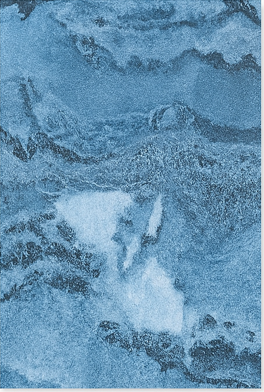 Dybblå tekstur marmor vinyl tæppe - TenStickers