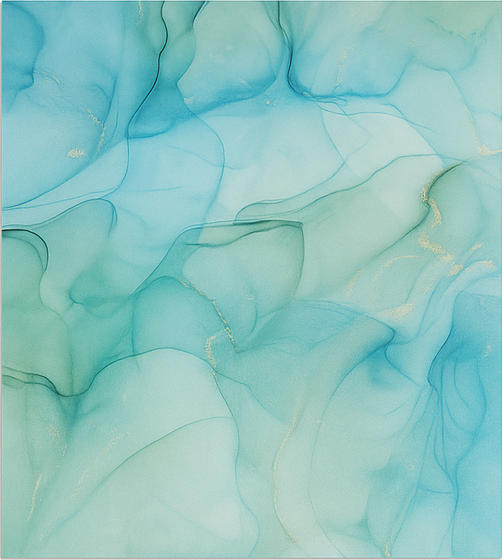 Turkis bølgeeffekt marmor vinyl tæppe - TenStickers