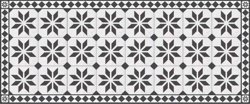 Gammeldags gulvtæppe mosaik vinyl tæppe - TenStickers