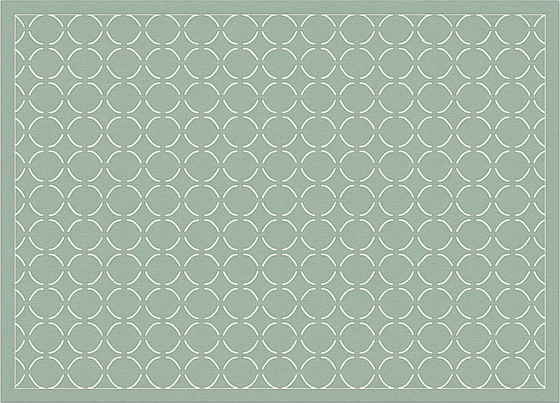 Køkken tæpper i afdæmpet celadon gitter - TenStickers