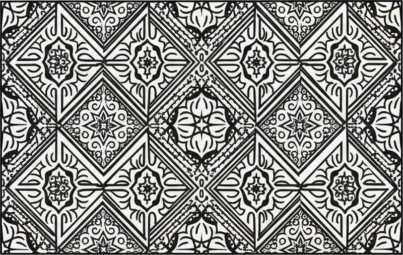 Køkken tæpper med dristig kontrast kaleidoskop - TenStickers