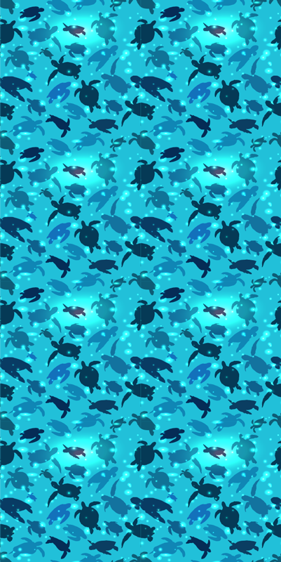 Vinyltæpper med dyr turtles swimming - TenStickers