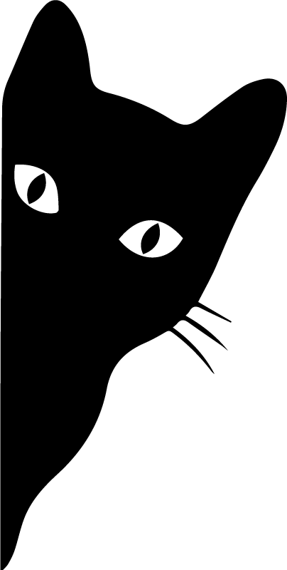 Vinyltæpper med dyr glurende kat - TenStickers