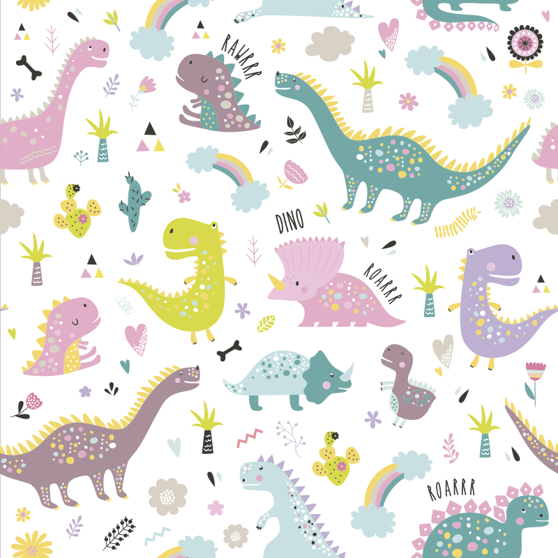 Vinyltæpper med dyr dinosaur kallax - TenStickers