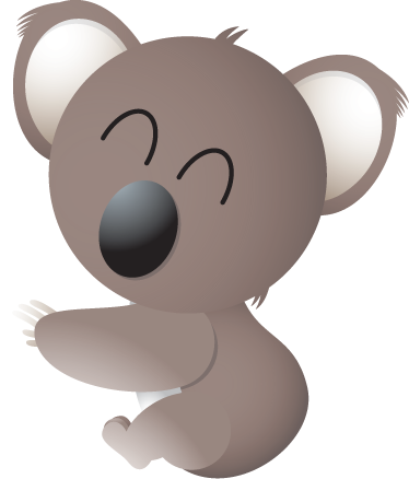 Vinyltæpper med dyr happy koala - TenStickers