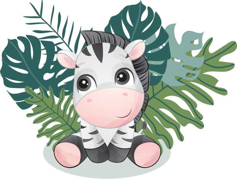 Vinyltæpper med dyr wild africa zebra - TenStickers