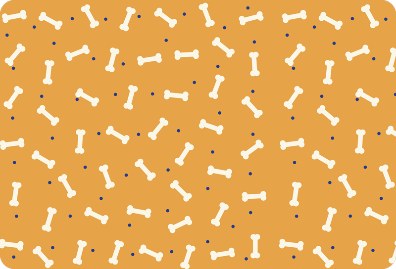 Vinyltæpper med dyr orange knogler mønster - TenStickers