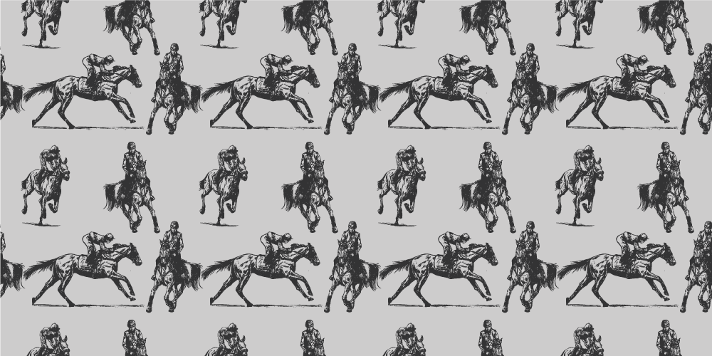 Vinyltæpper med dyr grå vestlige heste - TenStickers