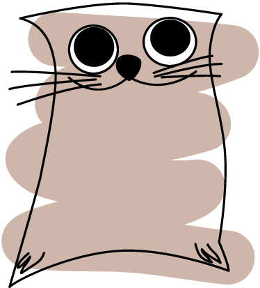 Vinyltæpper med dyr brunmalet kat - TenStickers
