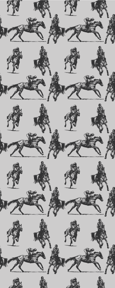 Vinyltæpper med dyr grå heste i forskellige stillinger - TenStickers