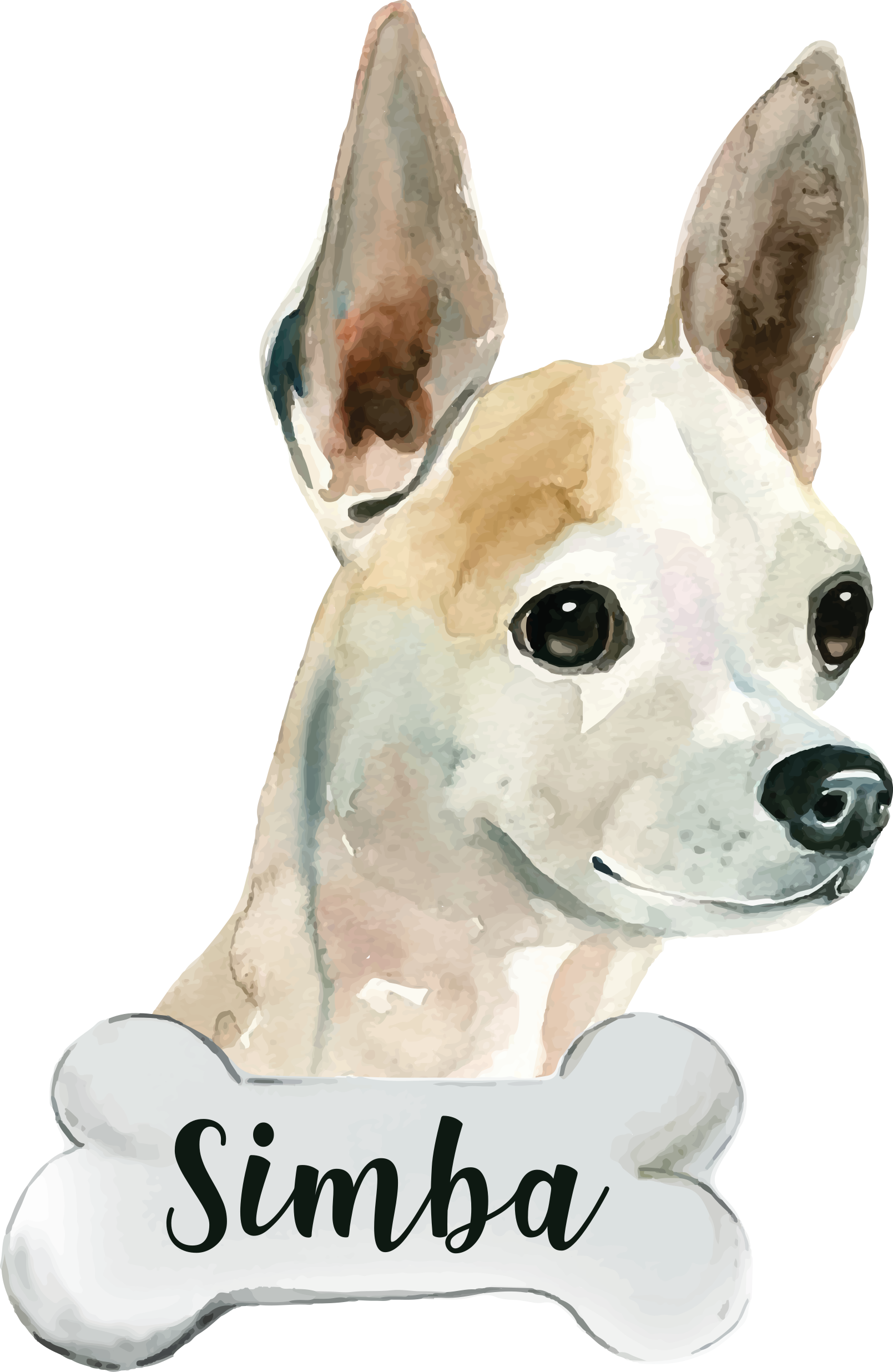 Vinyltæpper med dyr hund med navn - TenStickers