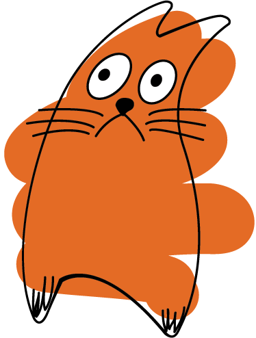 Vinyltæpper med dyr orange original silhuet - TenStickers
