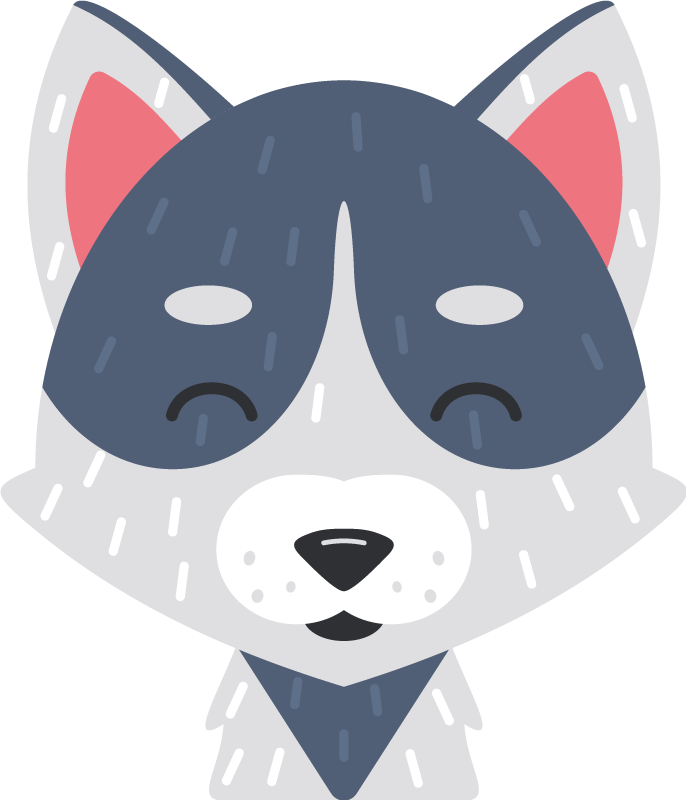 Vinyltæpper med dyr glade dyrefacetter - TenStickers