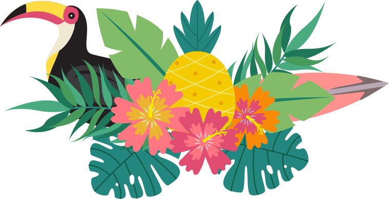 Vinyltæpper med dyr tropical bird design - TenStickers