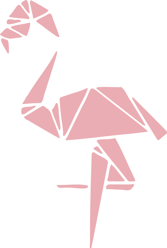 Vinyltæpper med dyr i stilfuldt flamingo design - TenStickers