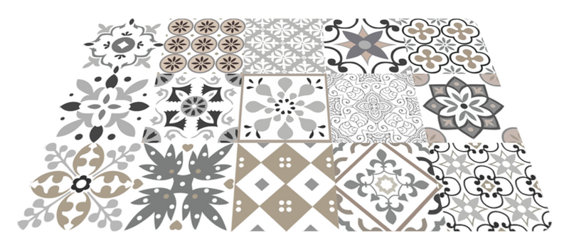 Køkken tæpper med geometrisk flise mosaik - TenStickers
