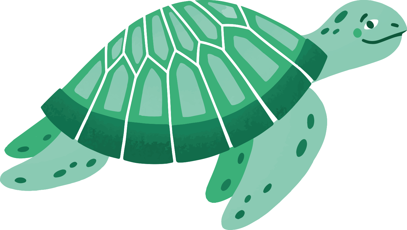 Vinyltæpper med dyr legesyge skildpadde kunst - TenStickers