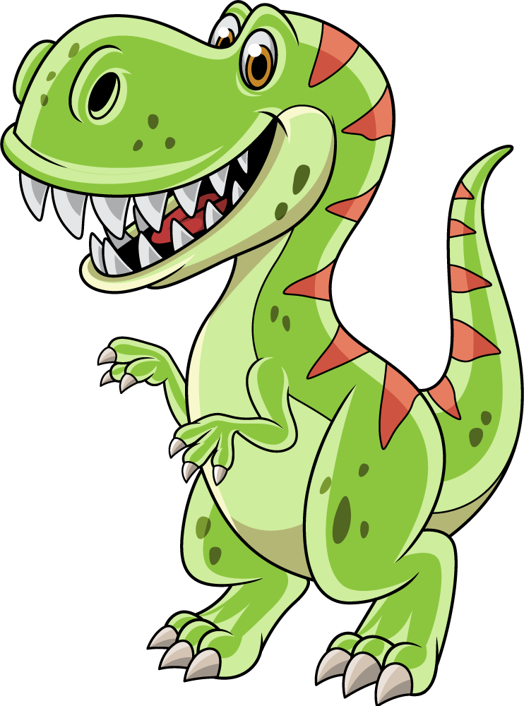 Vinyltæpper med dyr cartoon tyrannosaurus rex - TenStickers