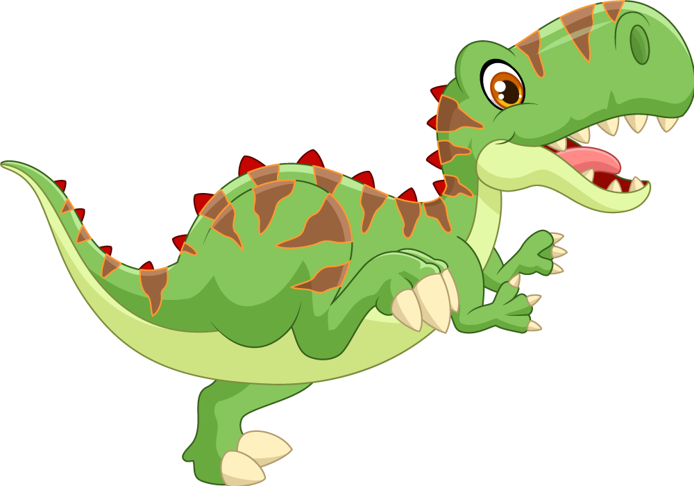 Vinyltæpper med dyr venlig dinosaur karakter - TenStickers