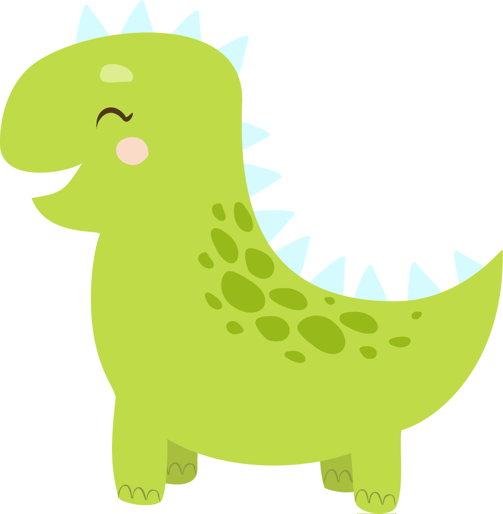 Vinyltæpper med dyr glad dinosaurfigur - TenStickers