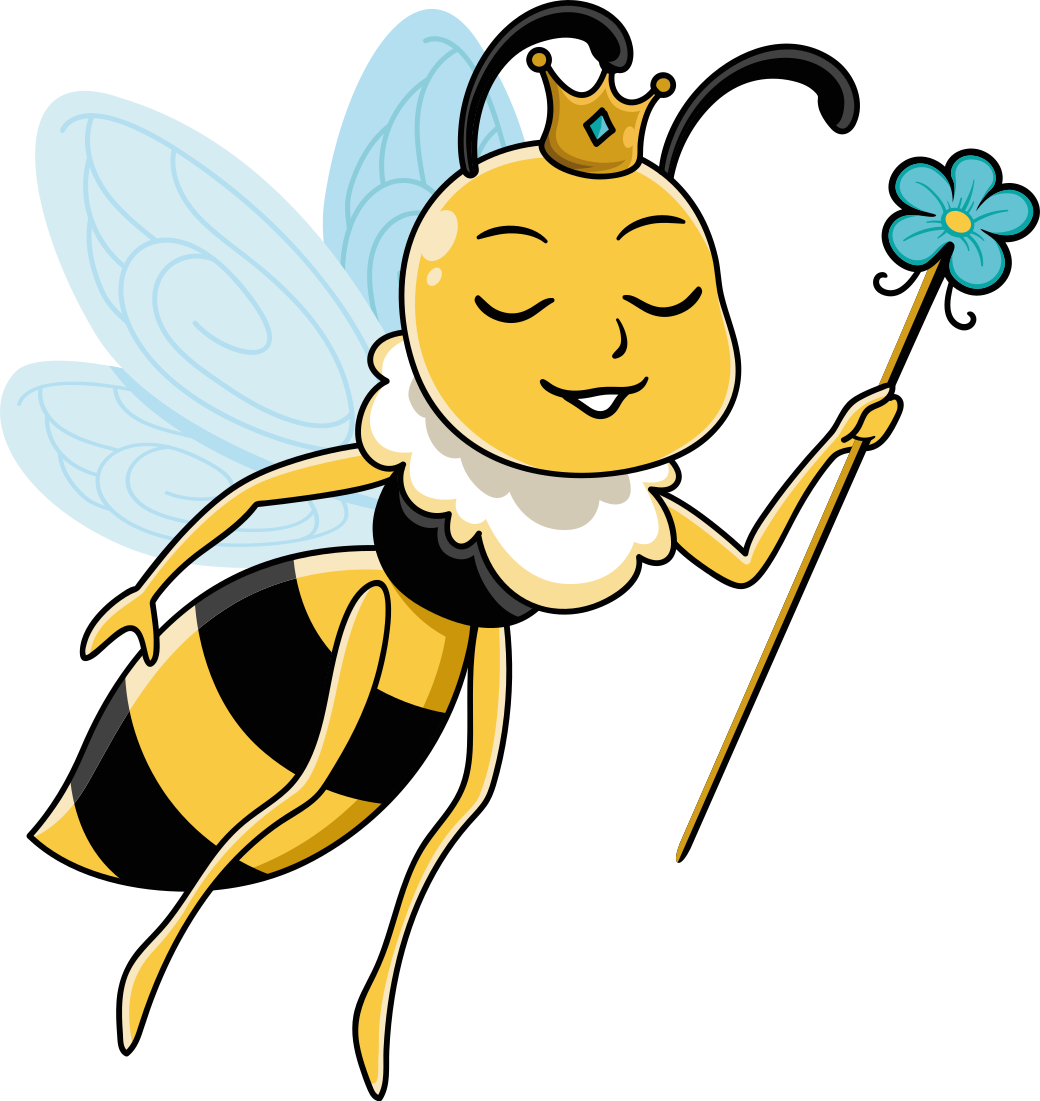 Vinyltæpper med dyr royal bee karakter - TenStickers