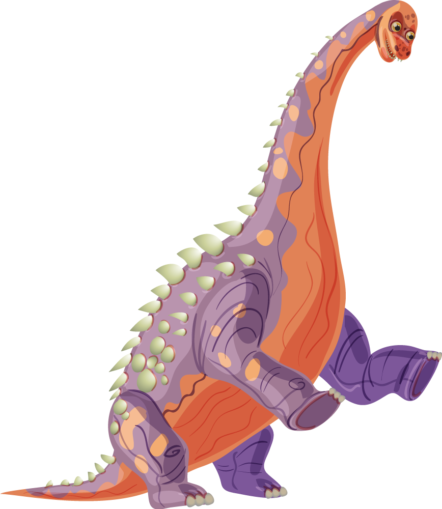 Vinyltæpper med dyr farverig dino karakter - TenStickers