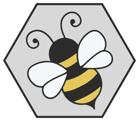 Vinyltæpper med dyr bi-hexagon design - TenStickers