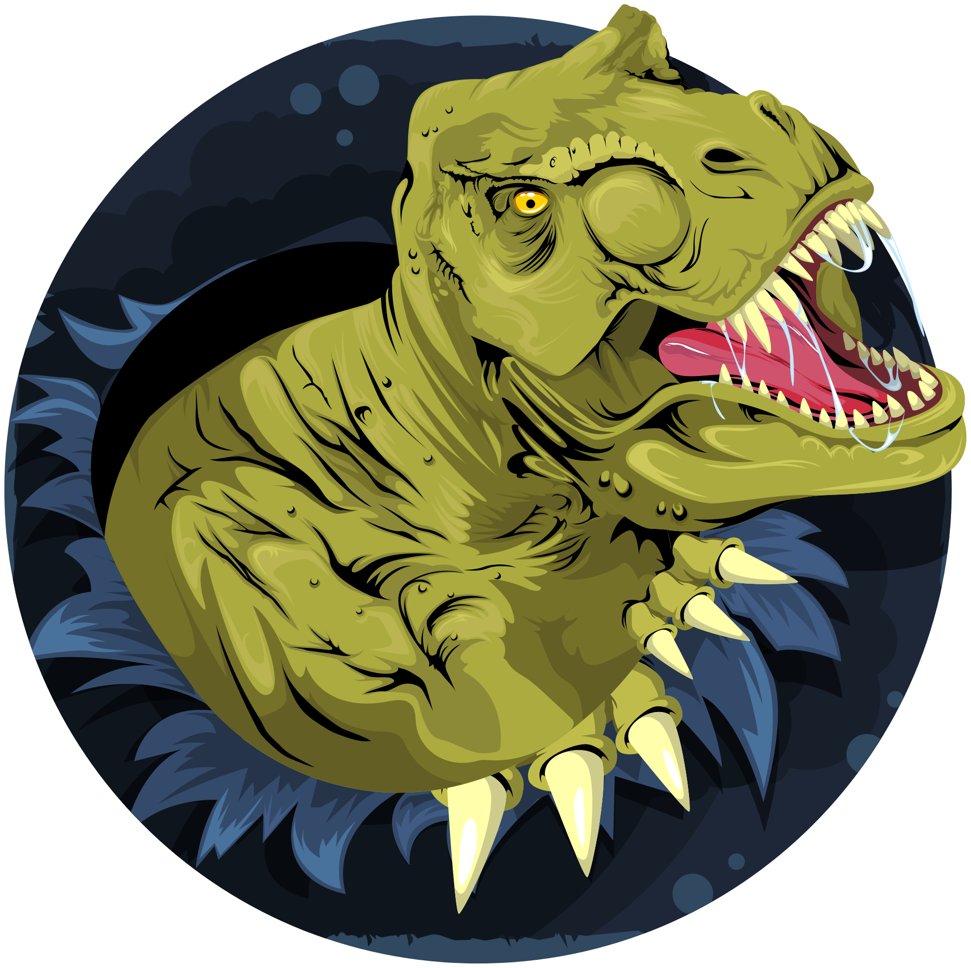 Vinyltæpper med dyr tyrannosaurus rex hoved - TenStickers