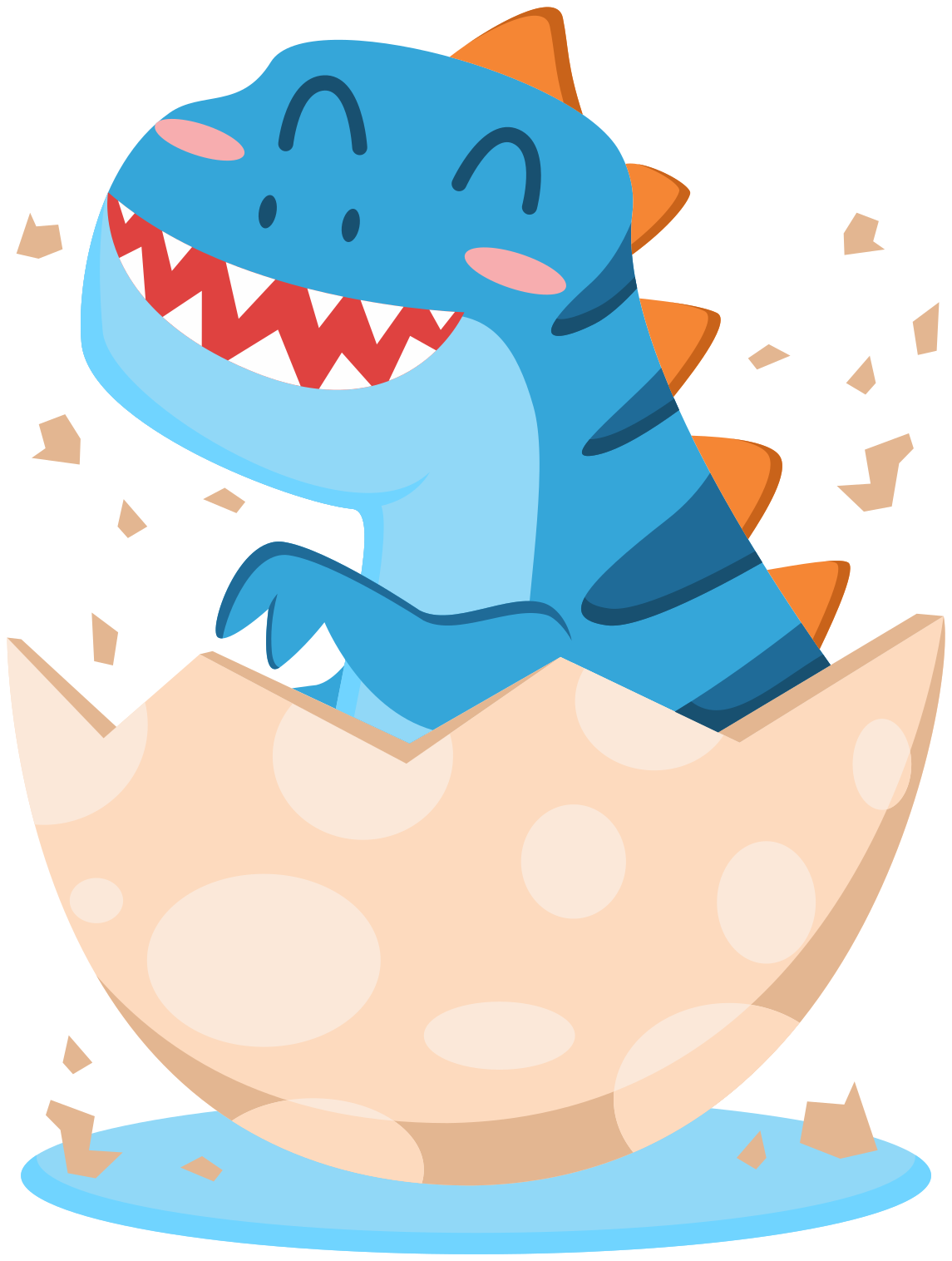 Vinyltæpper med dyr happy hatchling dinosaur - TenStickers