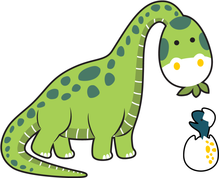 Vinyltæpper med dyr sød dinosaurunge - TenStickers