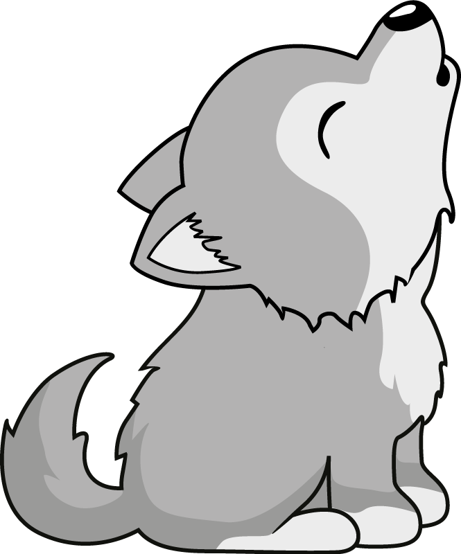 Vinyltæpper med dyr hylende hundeillustration - TenStickers