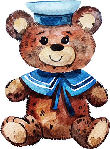 Vinyltæpper med dyr sailor bear figur - TenStickers