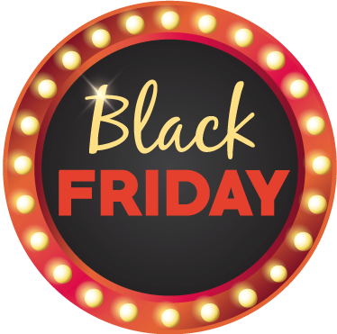 Black friday vinyl tæppe rød rund kampagne - TenStickers