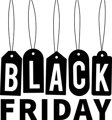 Black friday vinyl tæppe i sort og hvid - TenStickers