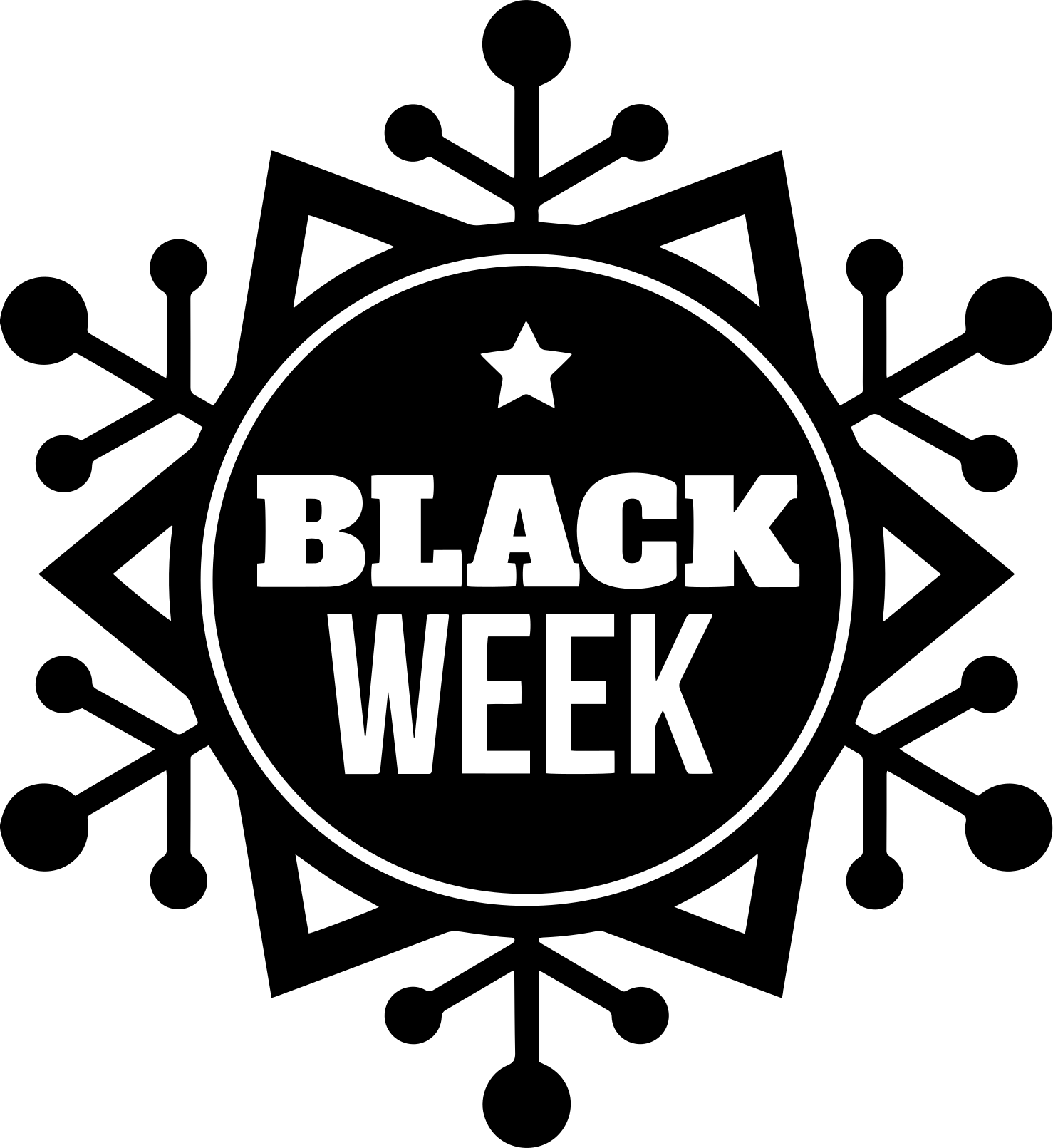 Black friday vinyl tæppe til snefnugs uge - TenStickers