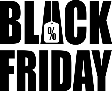 Black friday vinyl tæppe med enkelt hvid baggrund - TenStickers