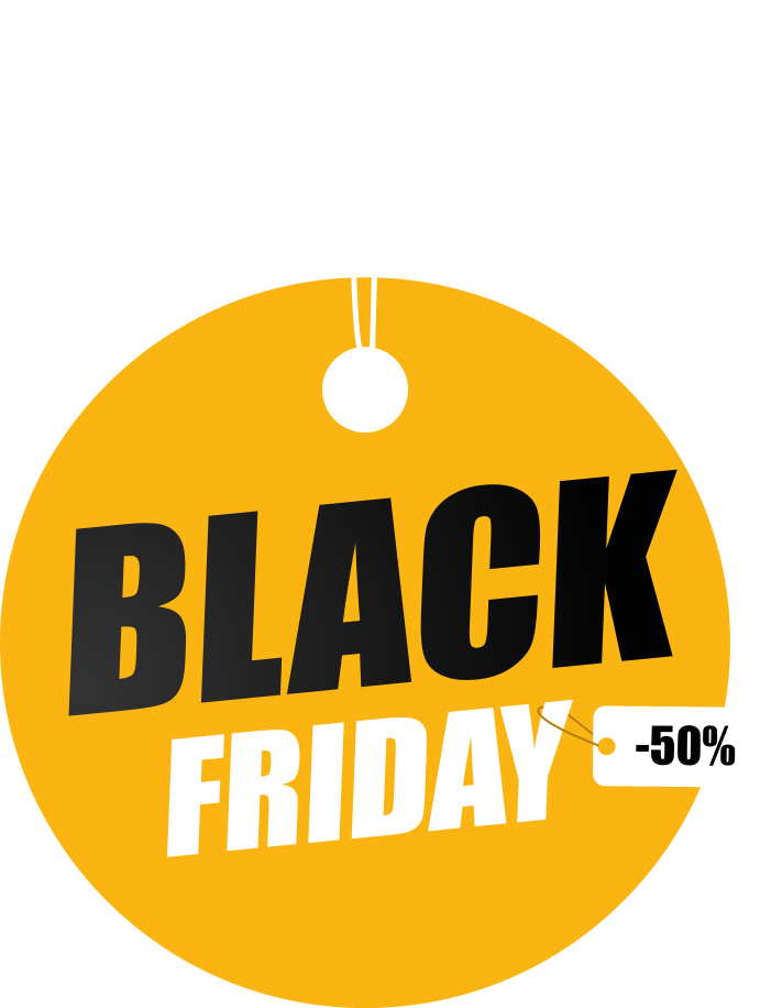 Black friday vinyl tæppe med personlig cirkel - TenStickers