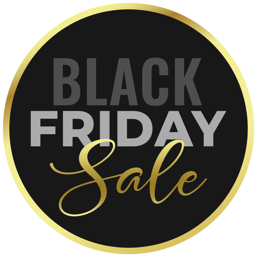 Black friday vinyl tæppe med gyldent baggrund - TenStickers