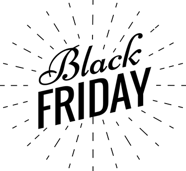 Black friday vinyl tæppe med glitrende kalligrafi - TenStickers