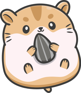 Vinyltæpper med dyr sød hamster grafik - TenStickers