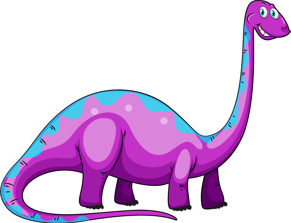Vinyltæpper med dyr legesyg lilla dinosaur - TenStickers
