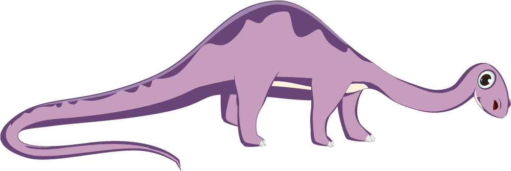 Vinyltæpper med dyr venlig langhalset dinosaur - TenStickers