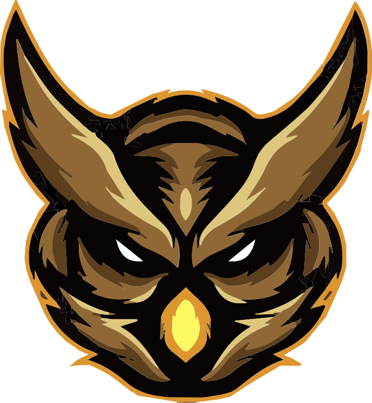 Vinyltæpper med dyr fierce owl emblem - TenStickers