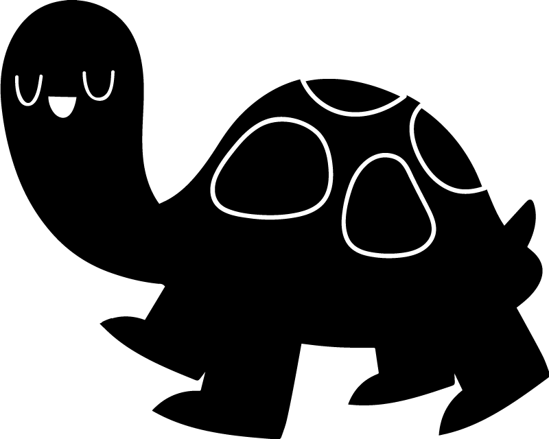 Vinyltæpper med dyr kæmpe sort skildpadde - TenStickers