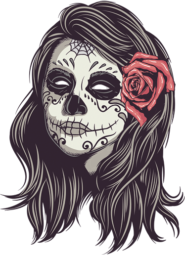 Vinyltæpper til halloween dødsdag pige - TenStickers