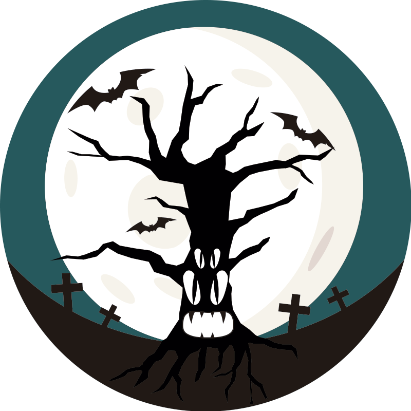 Vinyltæpper til halloween uhyggelig halloween - TenStickers