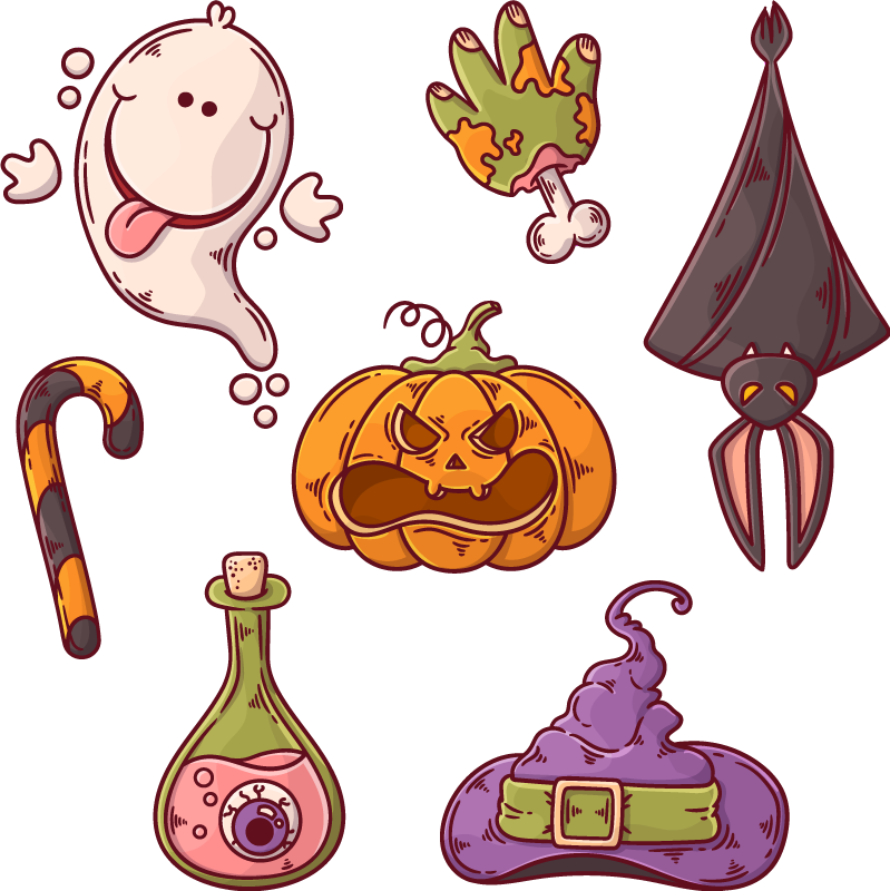 Vinyltæpper til halloween figurer - TenStickers