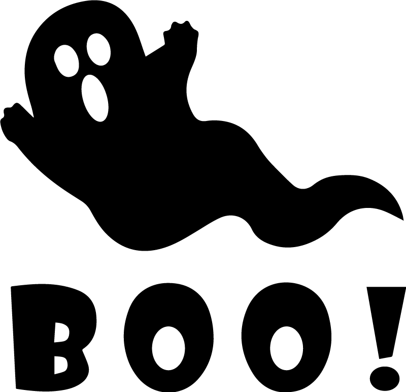 Vinyltæpper til halloween spøgelsesagtig boo display - TenStickers
