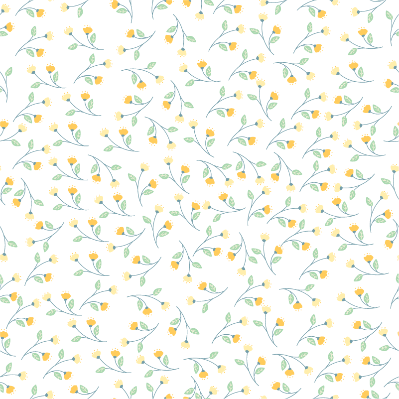 Blomster og planter vinyltæppe forårsstil - TenStickers
